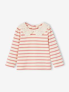 Babymode-Shirts & Rollkragenpullover-Shirts-Baby Shirt mit besticktem Kragen Oeko-Tex