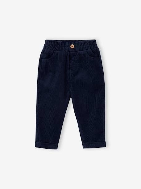 Baby Cordhose mit Dehnbund graublau+moosgrün+nachtblau 7