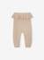 Baby Strickhose mit Volant Oeko-Tex beige meliert 2