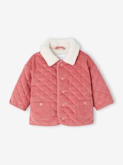 Baby Cord-Steppjacke mit Teddyfleece-Futter & Recycling-Polyester  [numero-image]