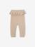 Baby Strickhose mit Volant Oeko-Tex beige meliert 1