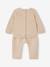 Baby-Set: Sweatshirt & Hose beige meliert+rosa+wollweiß 4