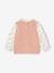 Baby Pullover mit 2-in-1-Effekt braun meliert+pudrig rosa 9