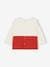 Baby Shirt Colorblock mit Message, Bio-Baumwolle - rot/wollweiß - 4