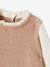 Baby Pullover mit 2-in-1-Effekt braun meliert+pudrig rosa 3