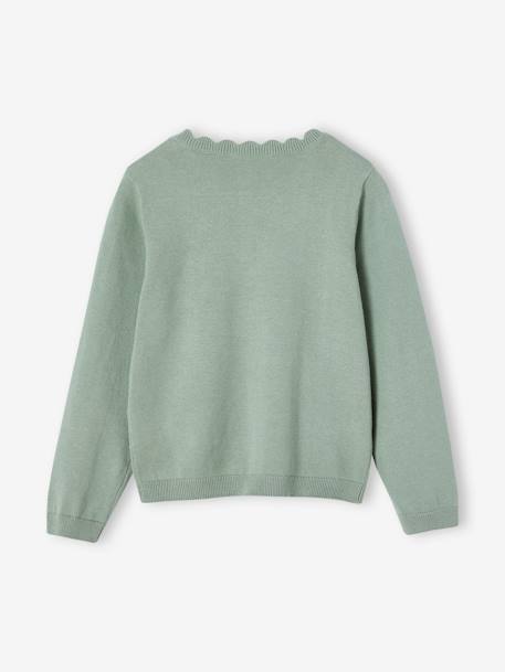 Personalisierbarer Mädchen Pullover BASIC Oeko-Tex aprikose+bonbon rosa+graugrün+marine+senfgelb 10