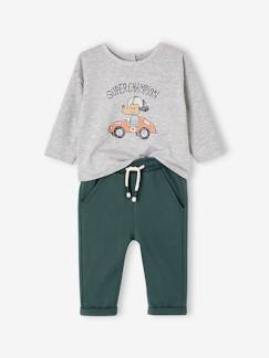 Baby-Set: Shirt & Sweathose, personalisierbar Oeko-Tex  [numero-image]