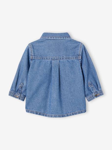 Baby Jeanshemd mit Druckknöpfen, personalisierbar blue stone 3