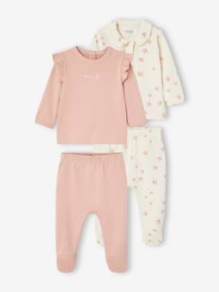 -2er-Pack Baby Schlafanzüge, Interlock-Jersey mit Vögeln Oeko-Tex