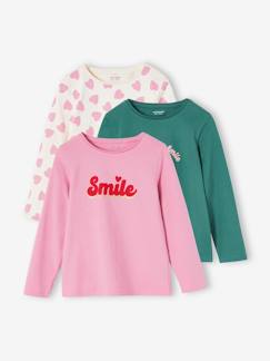 Maedchenkleidung-Shirts & Rollkragenpullover-Shirts-3er-Pack Mädchen Shirts BASIC Oeko-Tex