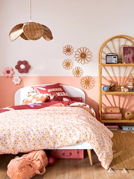 5er-Set Kinderzimmer Deko-Blumen aus Rattan BOHO - natur - 4