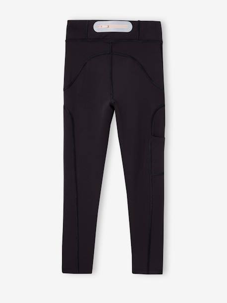 Mädchen Sportleggings mit Tasche hinten schwarz 2