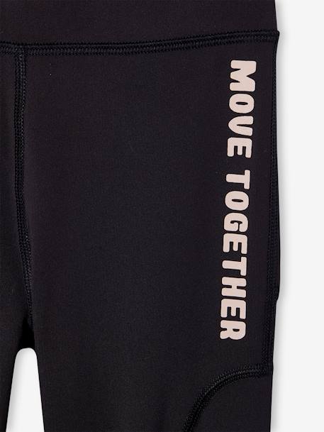 Mädchen Sportleggings mit Tasche hinten schwarz 3