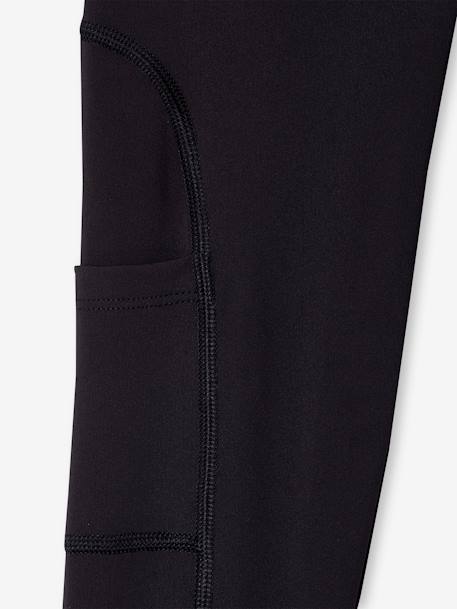 Mädchen Sportleggings mit Tasche hinten schwarz 4