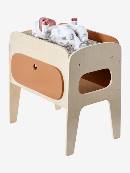 Puppen-Wickeltisch mit Auflage MINI RETRO Holz FSC® karamel/natur 3