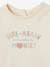 Baby Shirt mit Papa & Mama Botschaft, Bio-Baumwolle - vanille - 2