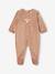 3er-Pack Baby Samt-Strampler BASIC Oeko-Tex camel+cappuccino+pudrig rosa 9