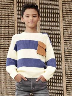 -Jungen Pullover mit breiten Streifen