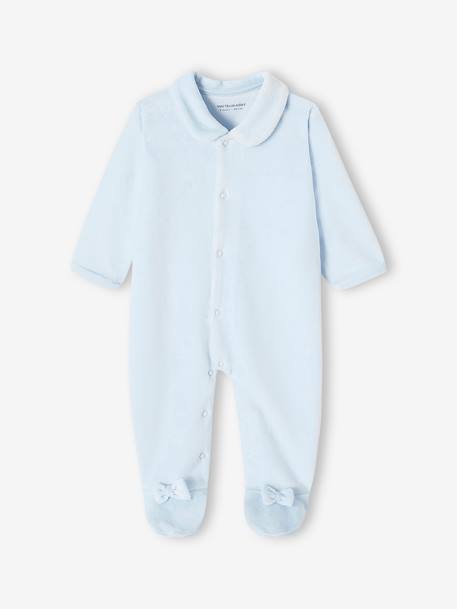 2er-Pack Mädchen Baby Samt-Strampler Oeko-Tex himmelblau 3