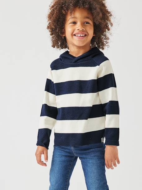 Jungen Kapuzenpullover Oeko-Tex - blau+marine - 4