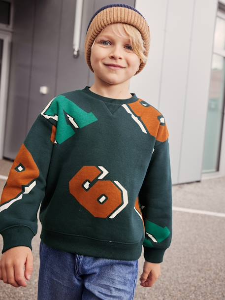 Jungen Sweatshirt tannengrün 1