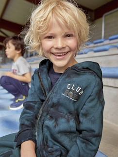 Jungenkleidung-Jungen Kapuzensweatjacke, Batikmuster