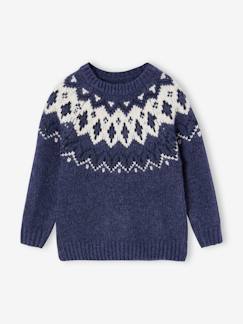 -Jungen Jacquard-Pullover