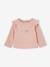 Mädchen Baby Shirt pudrig rosa+wollweiß 1