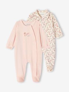 2er-Pack Mädchen Baby Samt-Strampler PETITE FLEUR Oeko-Tex  [numero-image]