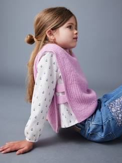 Maedchenkleidung-Pullover, Strickjacken & Sweatshirts-Pullover-Mädchen Pullunder aus Musterstrick Oeko-Tex