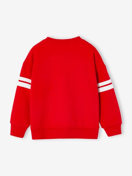 Jungen Sweatshirt mit Rundhals und Recycling-Polyester rot 3