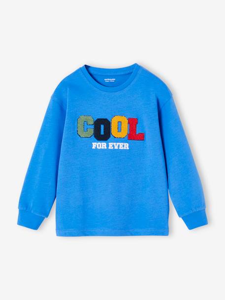 Jungen Shirt mit Message-Applikation elektrisch blau 3