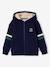 Jungen Kapuzensweatjacke mit Teddyfleece-Futter anthrazit+grün+marine 7