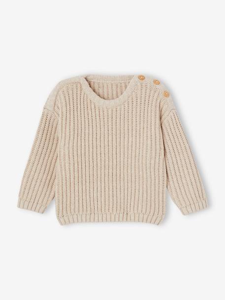 Unisex Baby-Set: Pullover, Strickhose & Wickelbody beige meliert 3