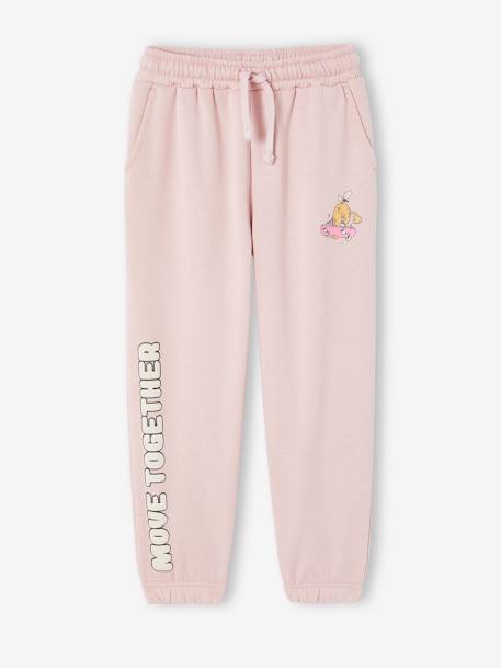 Mädchen Joggpants mit Reliefschrift pudrig rosa 1