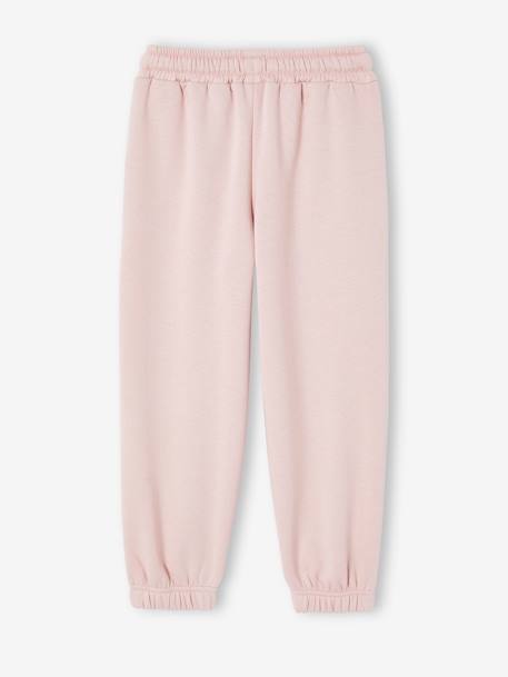 Mädchen Joggpants mit Reliefschrift pudrig rosa 2