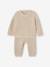 Unisex Baby-Set: Pullover, Strickhose & Wickelbody beige meliert 2