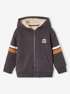 Jungen Kapuzensweatjacke mit Teddyfleece-Futter  [numero-image]