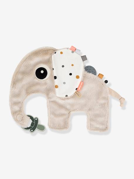 Baby Schmusetuch mit Schnullerring Elefant Elphee DONE BY DEER sandfarben 2