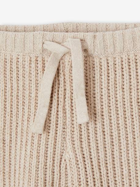 Unisex Baby-Set: Pullover, Strickhose & Wickelbody beige meliert 8