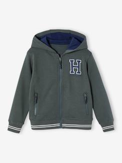 Jungenkleidung-Pullover, Strickjacken, Sweatshirts-Jungen Sportjacke mit Kapuze