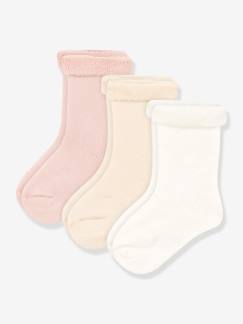 Maedchenkleidung-Unterwäsche, Socken, Strumpfhosen-Socken-3er-Pack Baby Socken PETIT BATEAU OEKO-TEX®