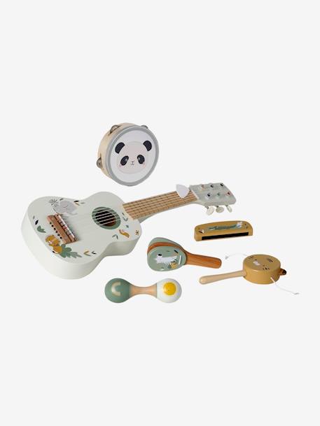 Kinder Musikinstrumenten-Set TANSANIA aus Holz FSC®, 6 Teile wollweiß 3