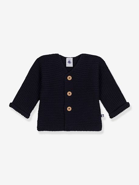 Baby Strickjacke PETIT BATEAU, Bio-Baumwolle blau 1