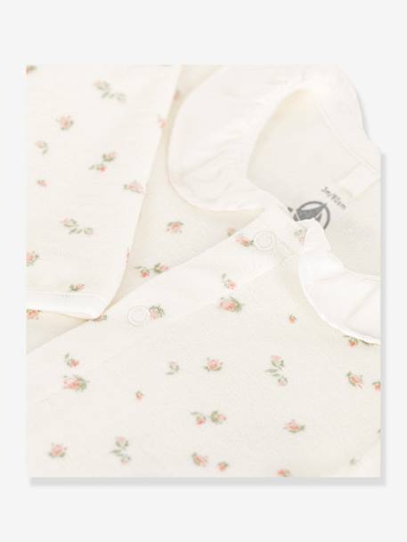 Baby Strampler mit Blumen PETIT BATEAU weiß 2