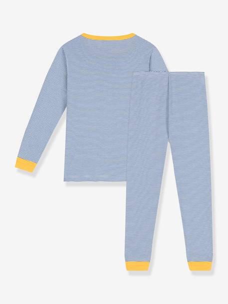 Kinder Schlafanzug mit Streifen PETIT BATEAU blau gestreift 4