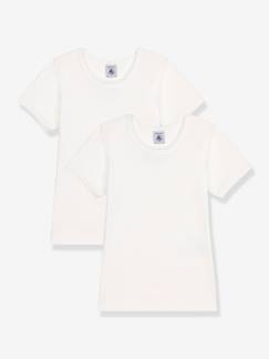 Maedchenkleidung-2er-Pack gerippte Kinder T-Shirts PETIT BATEAU