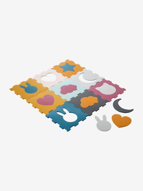 Baby Puzzle-Spielmatte, 9 Teile mit Formen mehrfarbig 2