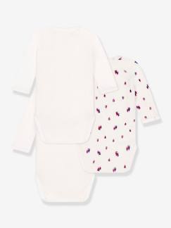 Babymode-Bodys-3er-Pack Baby Wickelbodys mit langen Ärmeln PETIT BATEAU