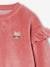 Mädchen Samt-Sweatshirt mit Katze und Volants rosa 3